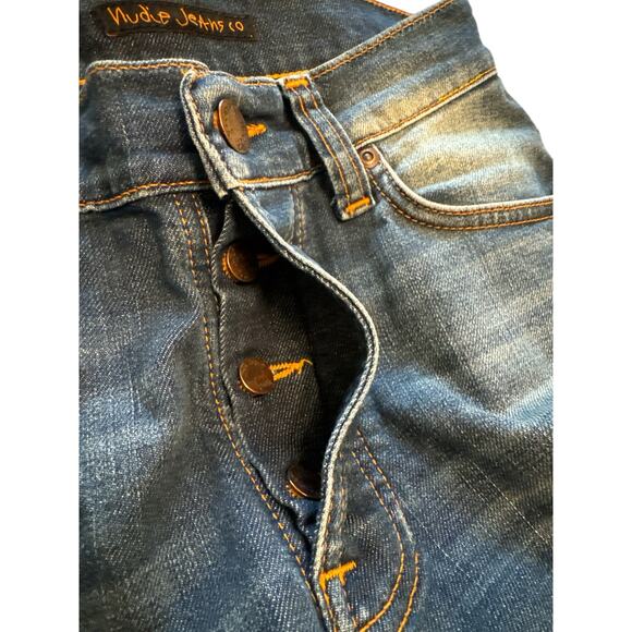 Nudie Men’s "Dude Dan" Button-Fly Jeans Size 26 × 30 – Tapered Denim - Picture 4 of 8